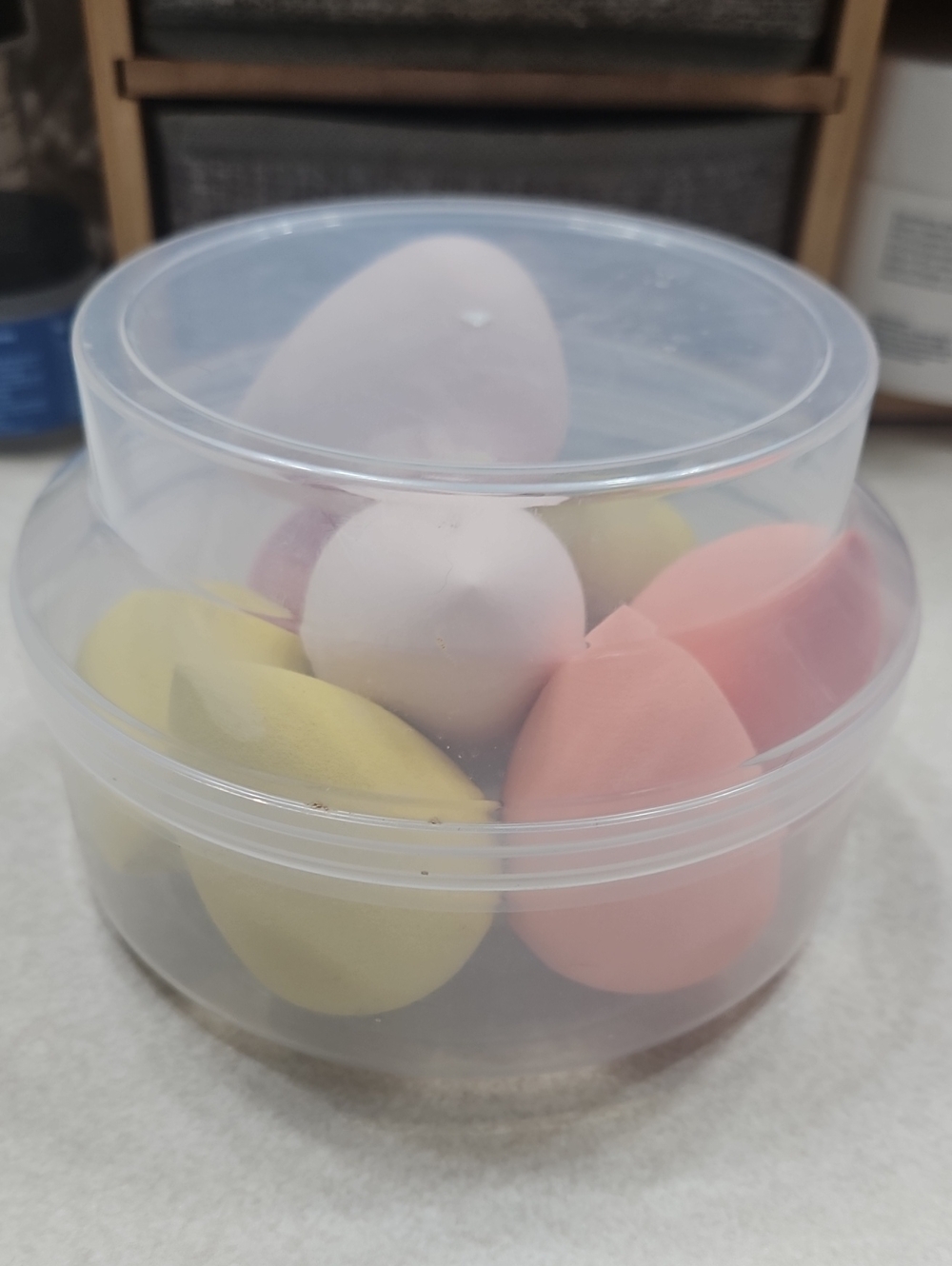 Makeup Blending Sponge Set - Pastel Pink, Yellow, Orange